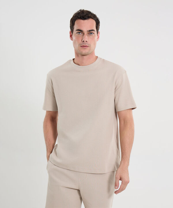 Camiseta Para Hombre Beige image number null