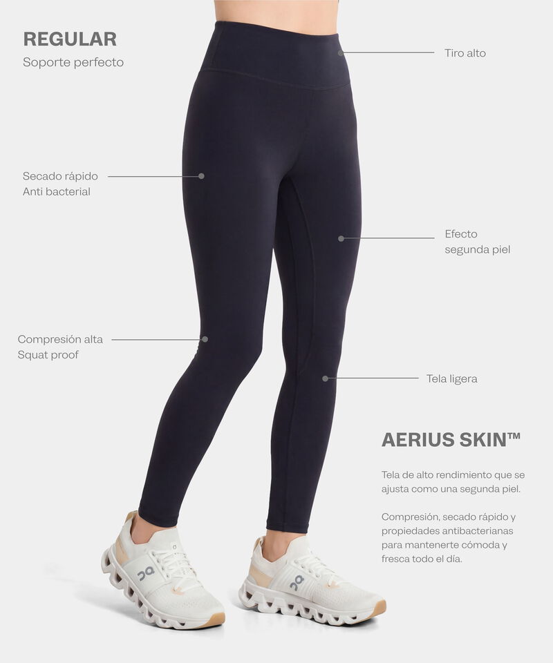 Leggings Aerius Skin con Venas, Cafe