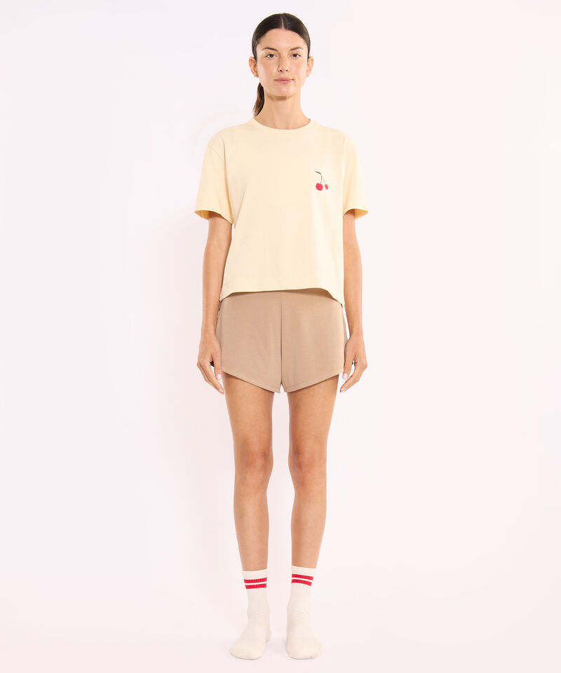 Camiseta Para Mujer Crema