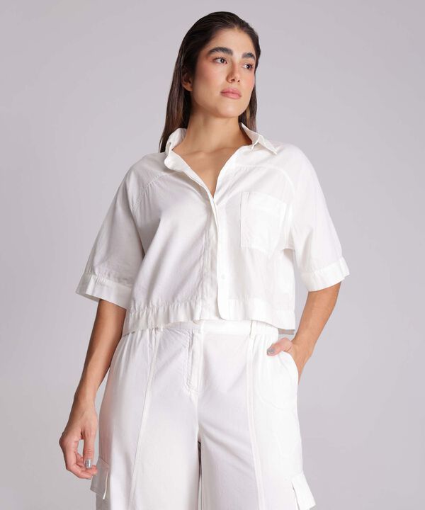 Camisa Para Mujer Crema image number null