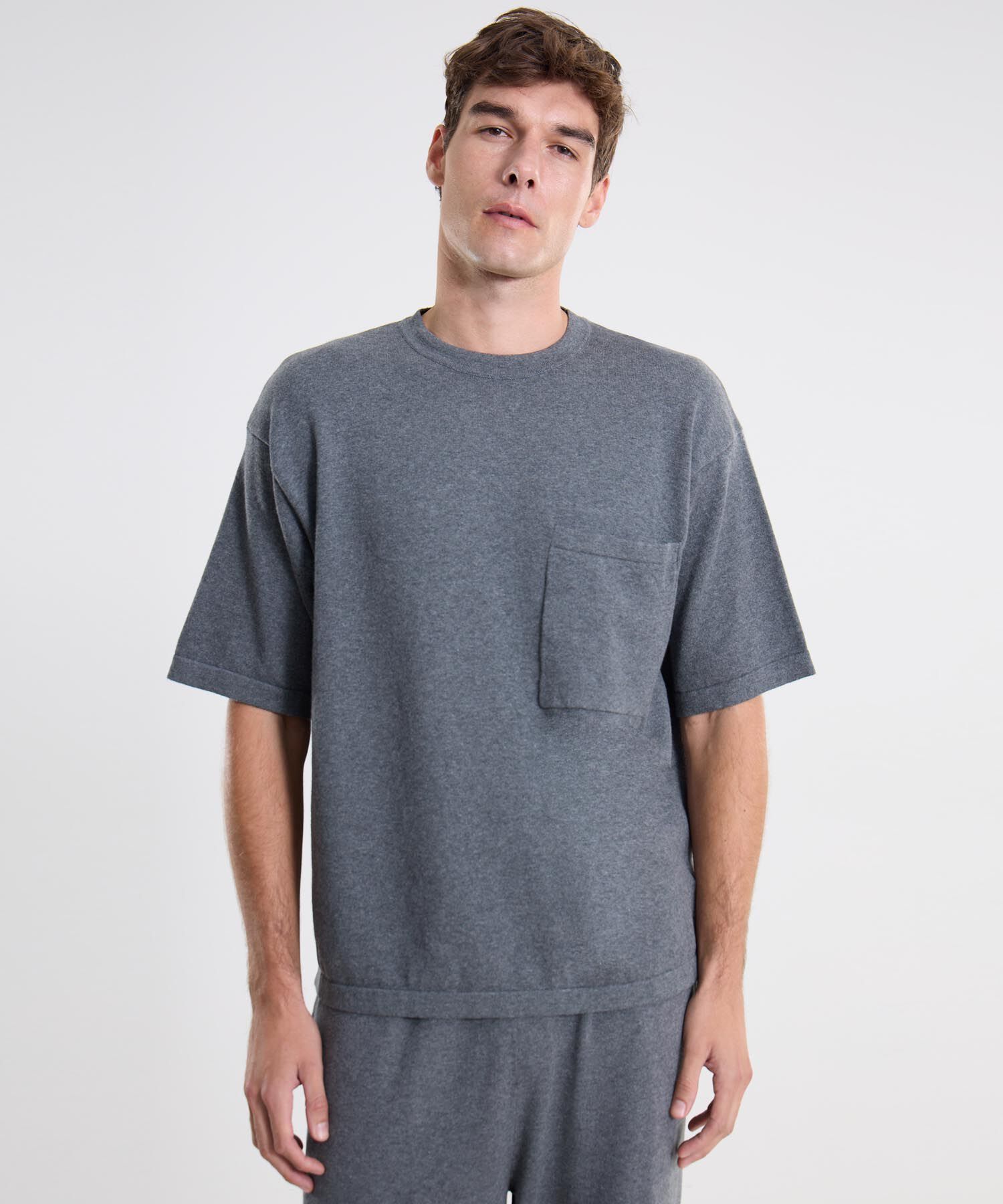 Camiseta Para Hombre Gris