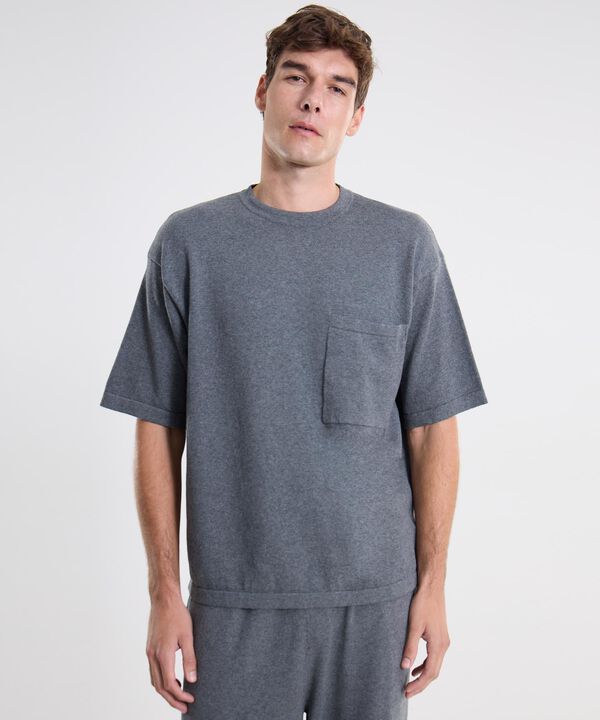 Camiseta Para Hombre Gris image number null