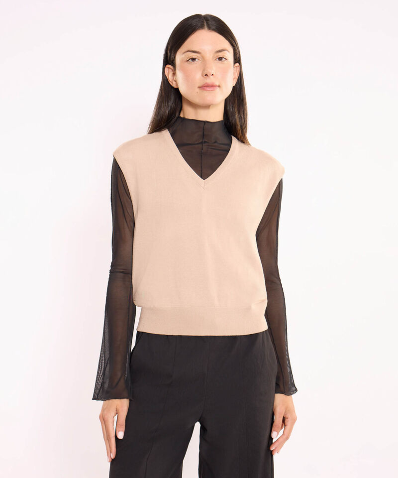 Camiseta Para Mujer Beige