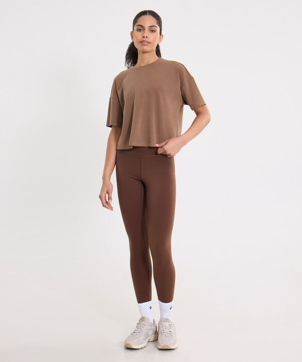 Camiseta Para Mujer CafeOscuro image number null