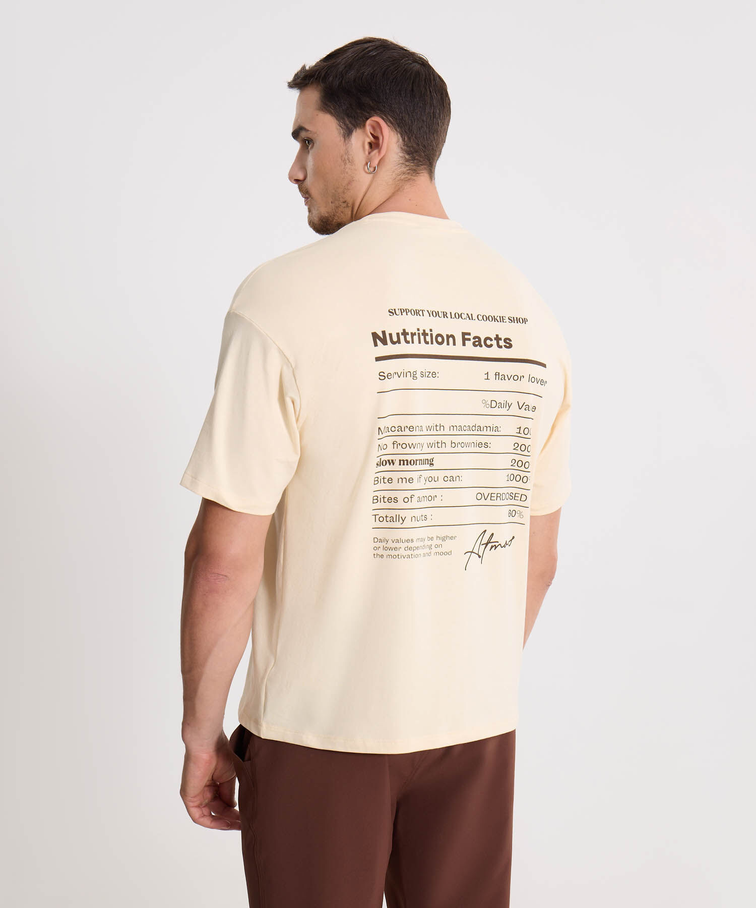 Camiseta Para Hombre Crema