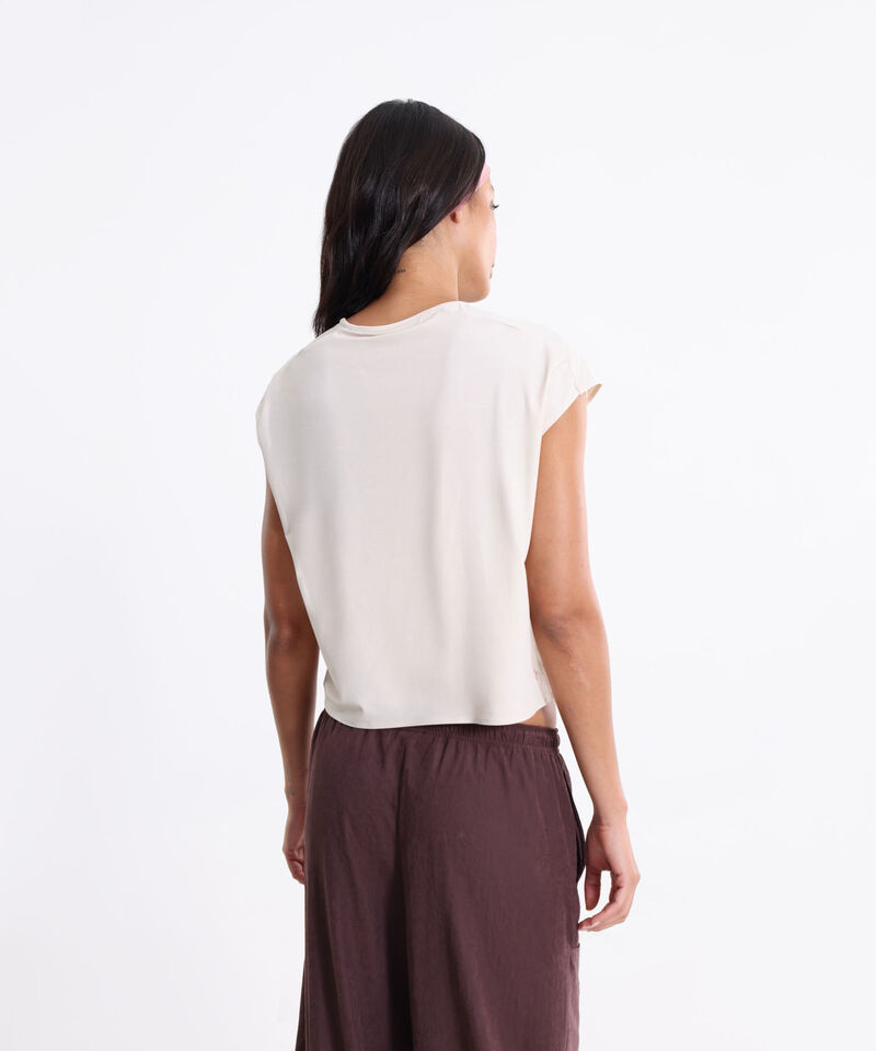 Camiseta Para Mujer Beige