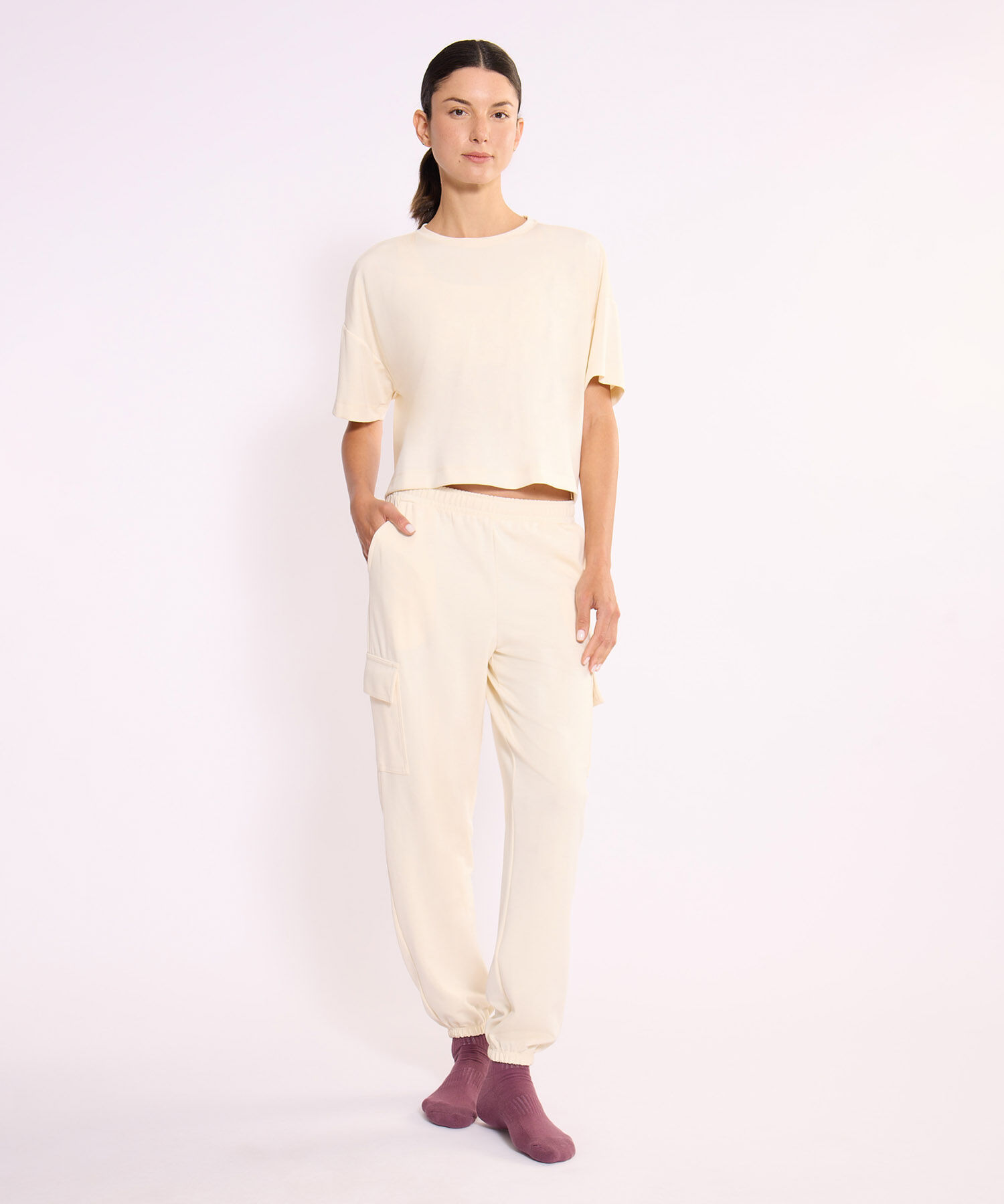 Pantalon Para Mujer Crema