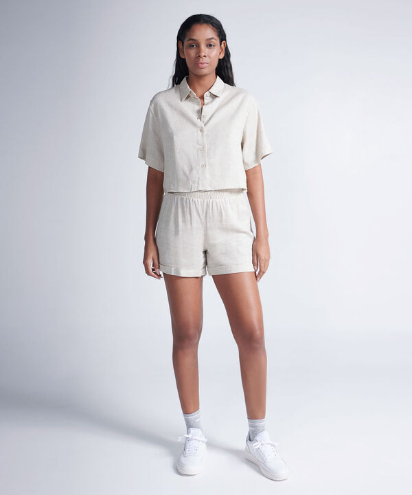 Camisa Para Mujer Beige