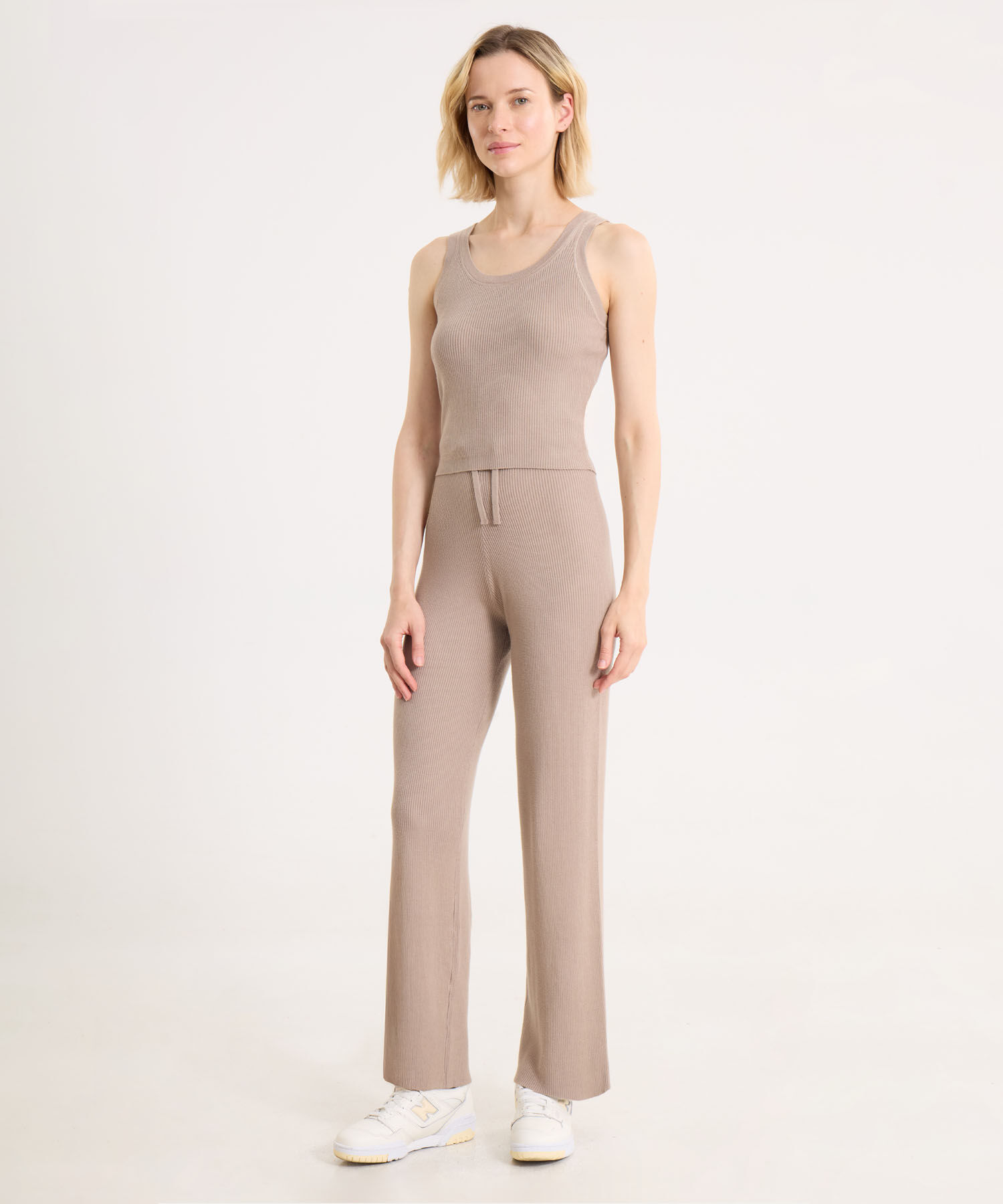 Camiseta Tejida Sin Mangas, Mocca