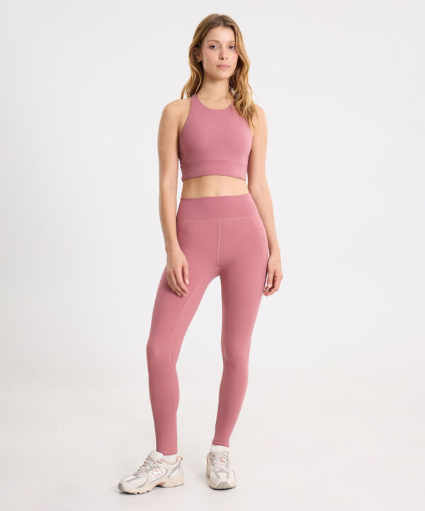 Set Deportivo con Top de Tiras Cruzadas y Leggings con Bolsillos Laterales,  image number null