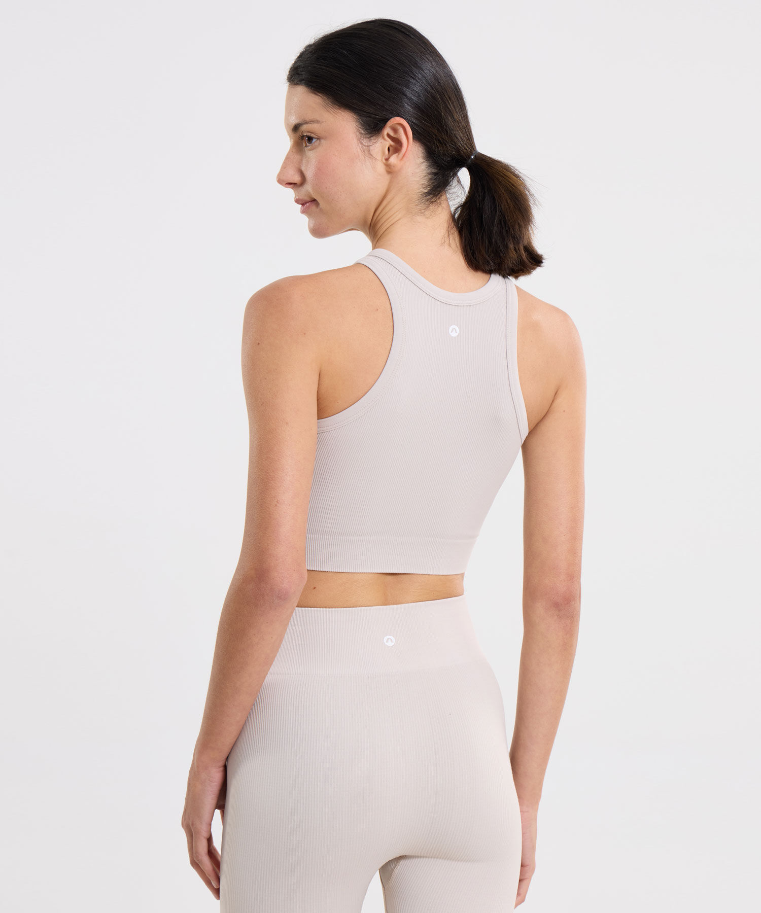 Top Seamless Cuello Halter, GrisClaro