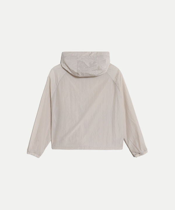 Chaqueta Rompevientos con Capota y Bolsillos, Mocca image number null