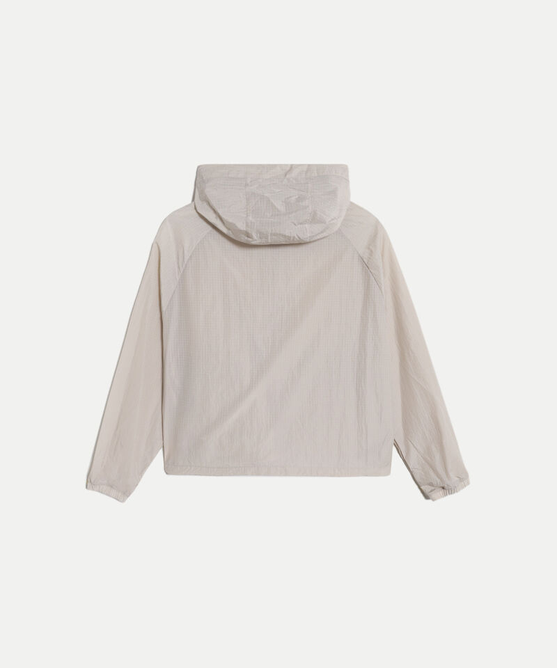 Chaqueta Rompevientos con Capota y Bolsillos, Mocca