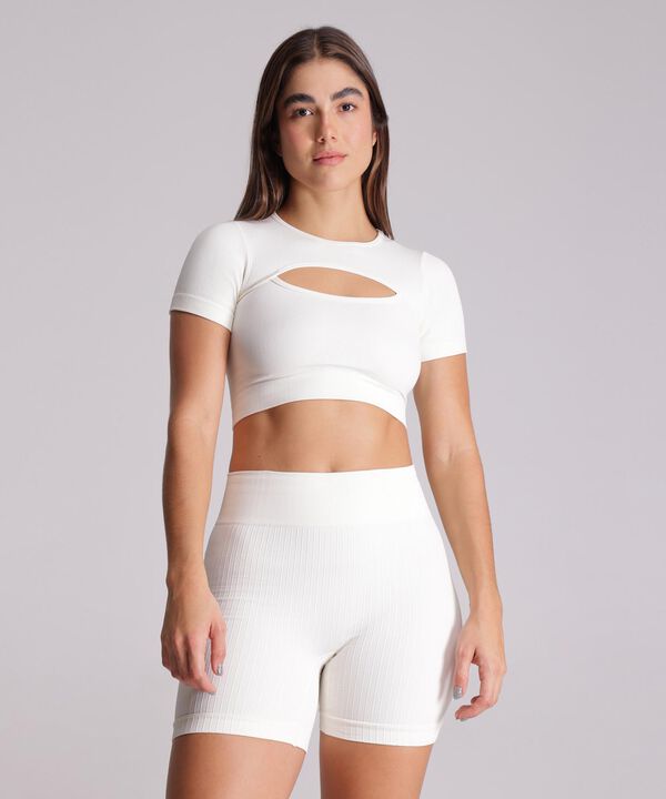 Camiseta Para Mujer Marfil image number null