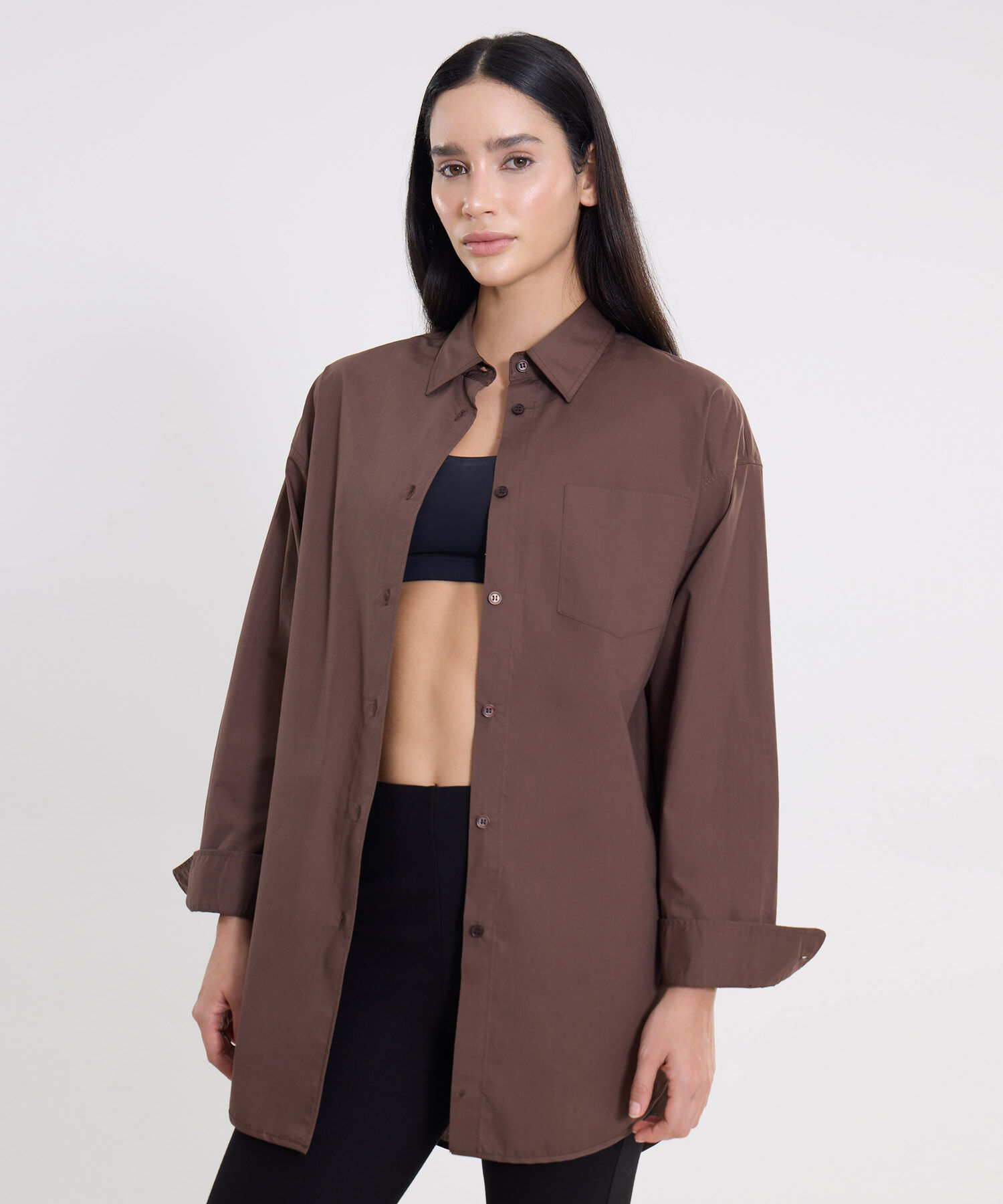 Camisa Para Mujer CafeOscuro