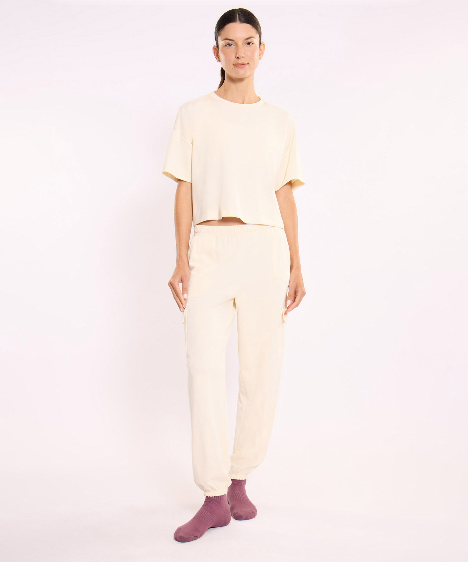 Camiseta Para Mujer Crema