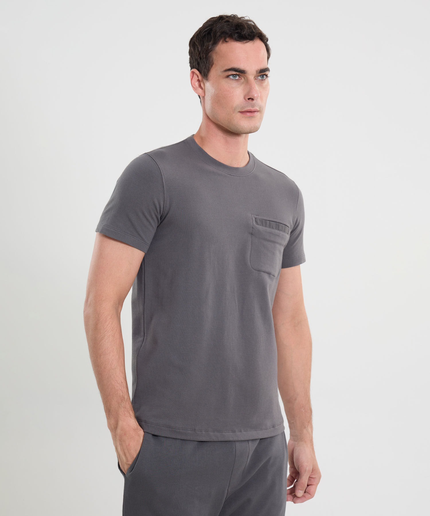 Camiseta Para Hombre GrisOscuro