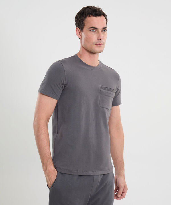 Camiseta Para Hombre GrisOscuro image number null