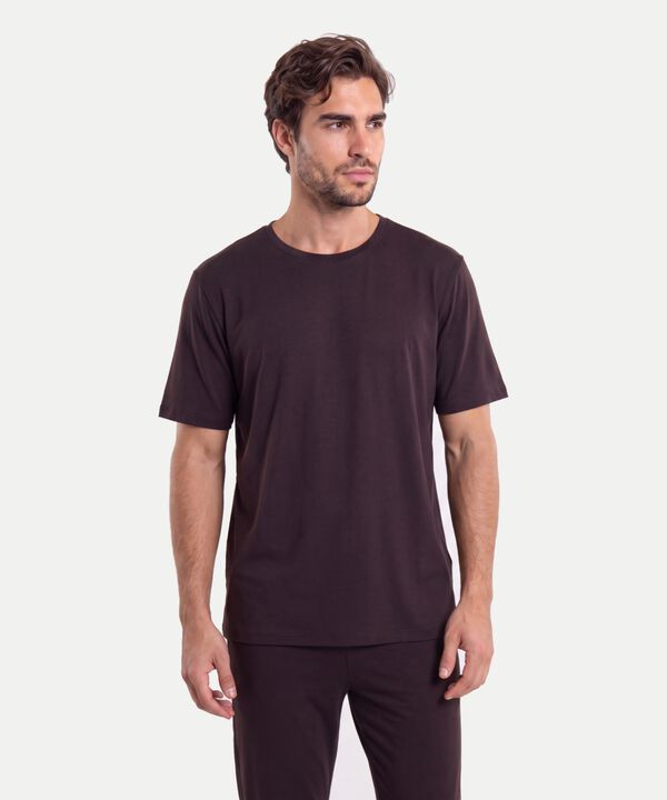 Camiseta Para Hombre CafeOscuro