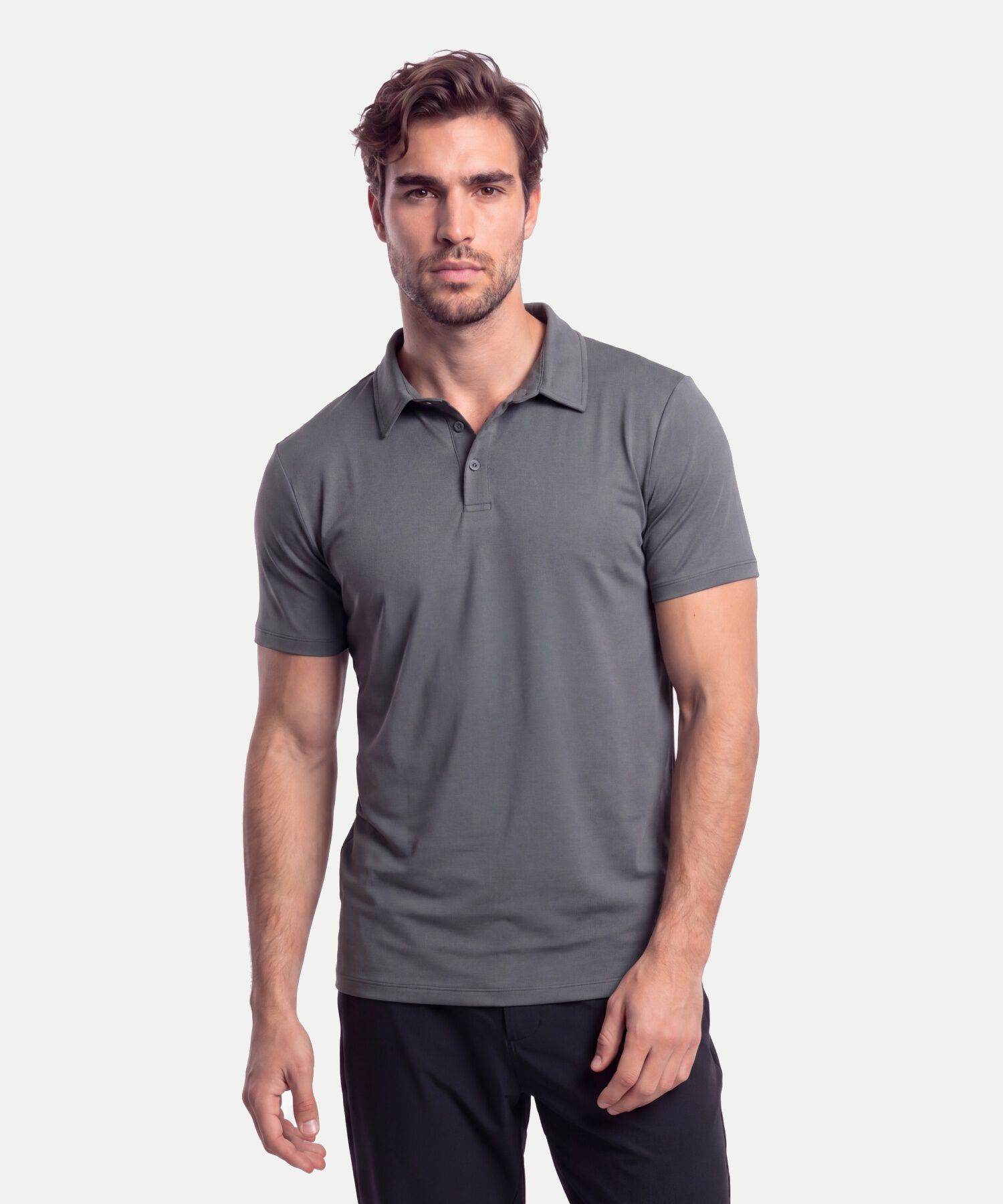 Polo Para Hombre Gris