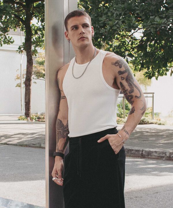 Camiseta Para Hombre Blanco image number null