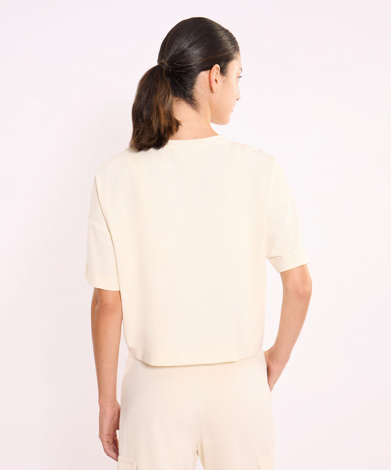 Camiseta Para Mujer Crema