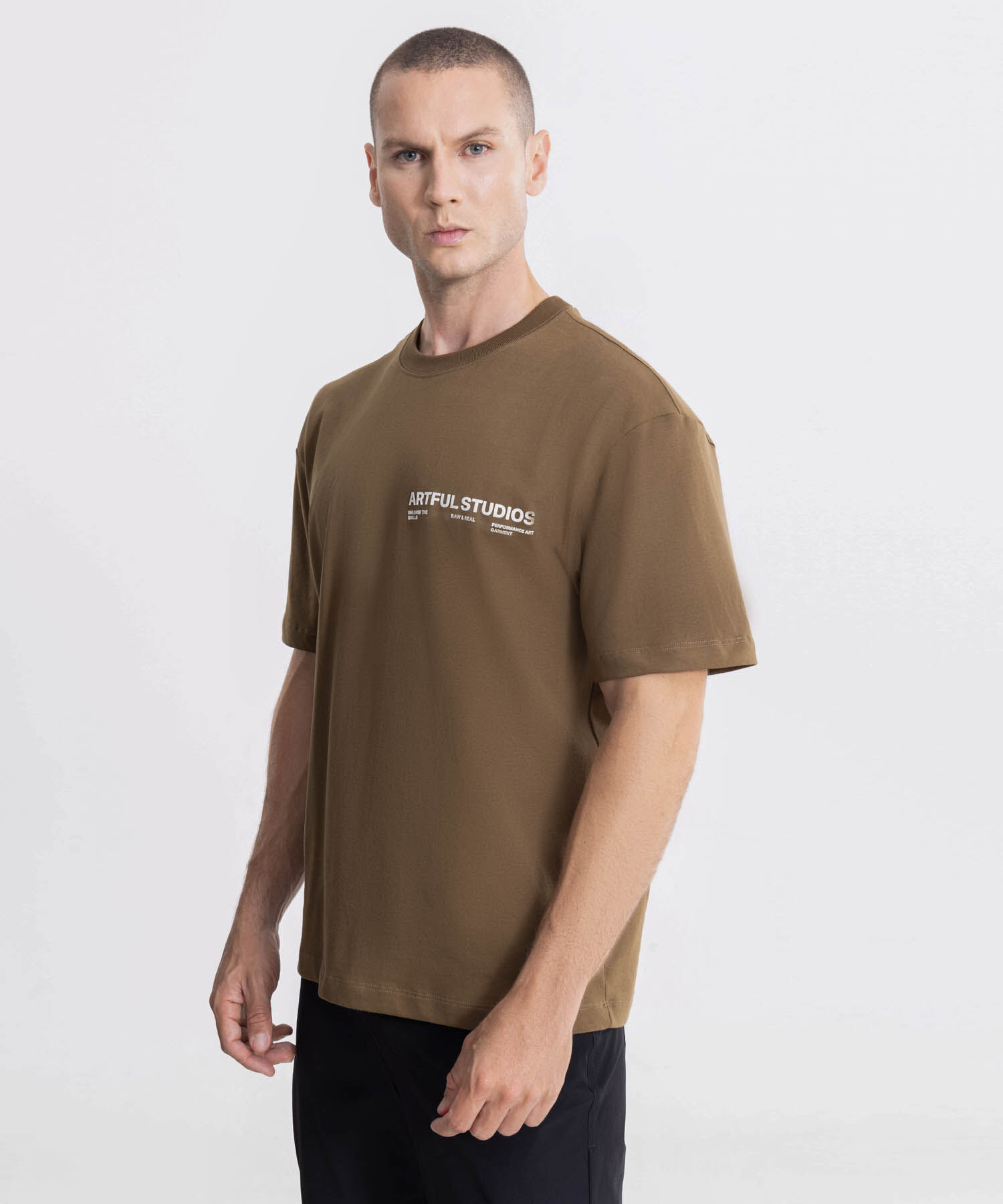 Camiseta Para Hombre Cafe