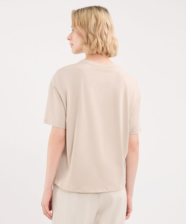 Camiseta Para Mujer Beige