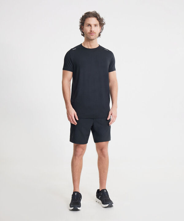 Set Deportivo Negro con Camiseta Reflectiva y Short Largo Waterproof,  image number null