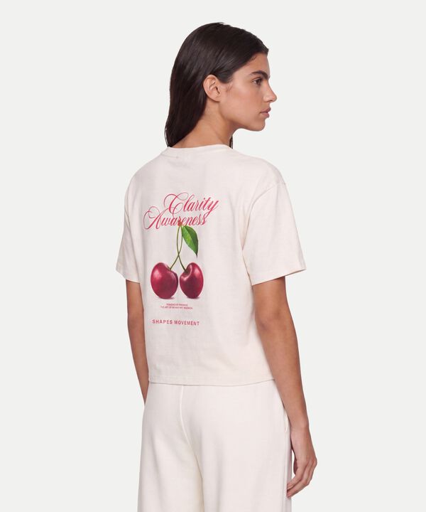Camiseta Para Mujer Crema