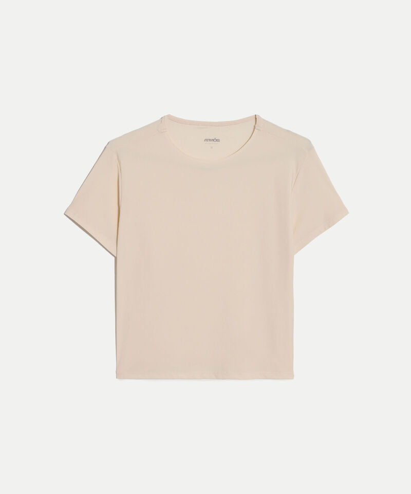 Camiseta Boxy con Bonding, Mocca