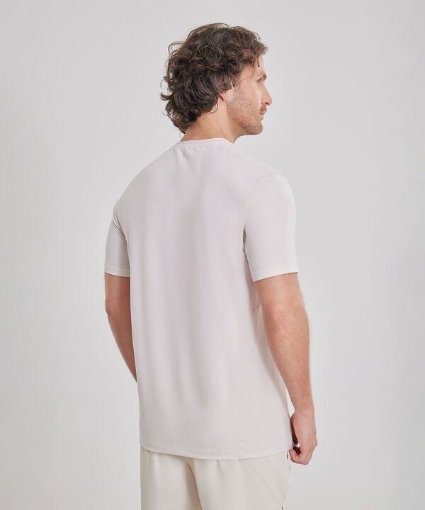 Camiseta Deportiva Manga Corta Regular Fit, Hueso image number null