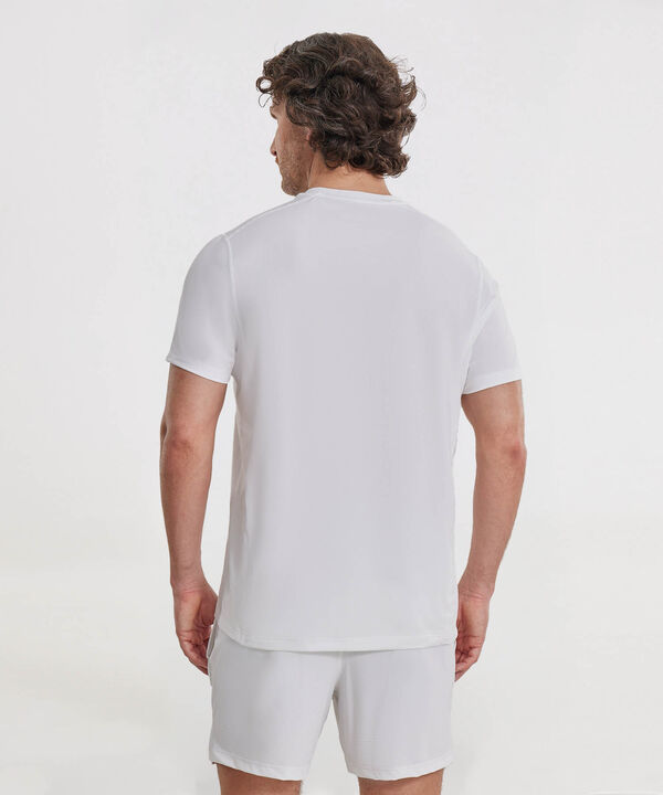 Camiseta Deportiva Manga Corta Regular Fit, Blanco image number null