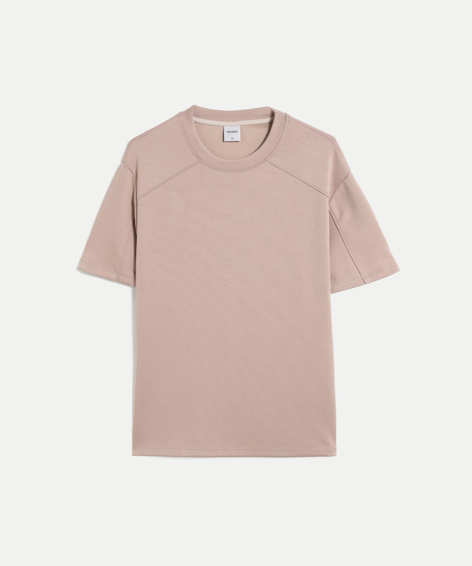 Camiseta Relaxed Fit Plush con Cortes, Mocca