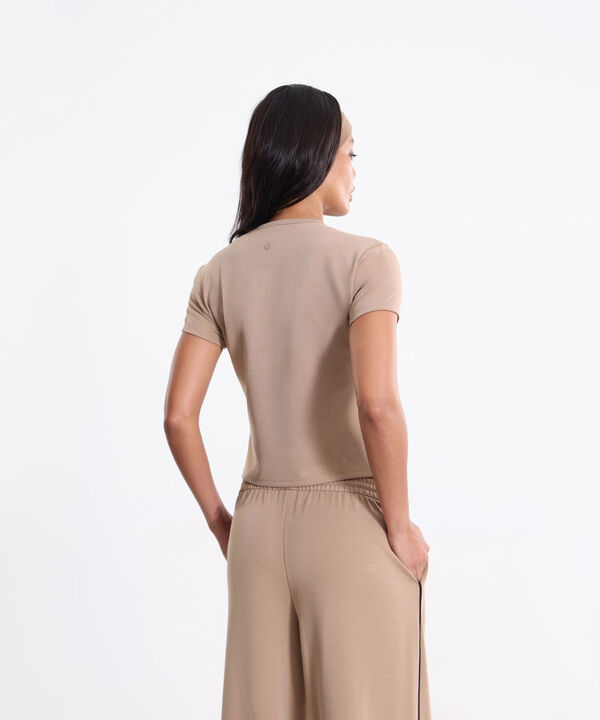 Camiseta Para Mujer Beige