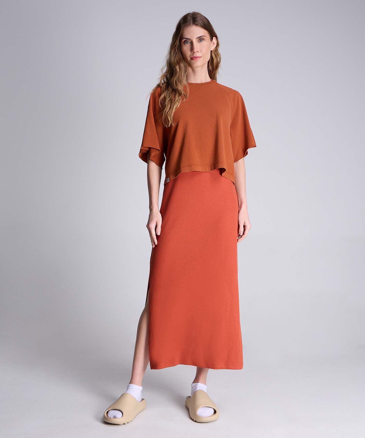 Camiseta Para Mujer Terracota