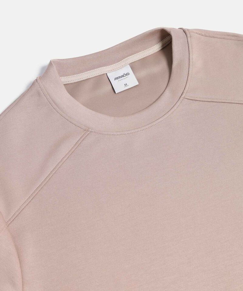Camiseta Relaxed Fit Plush con Cortes, Mocca