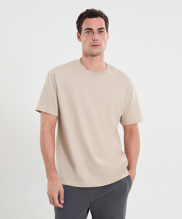 Camiseta Para Hombre Beige image number null