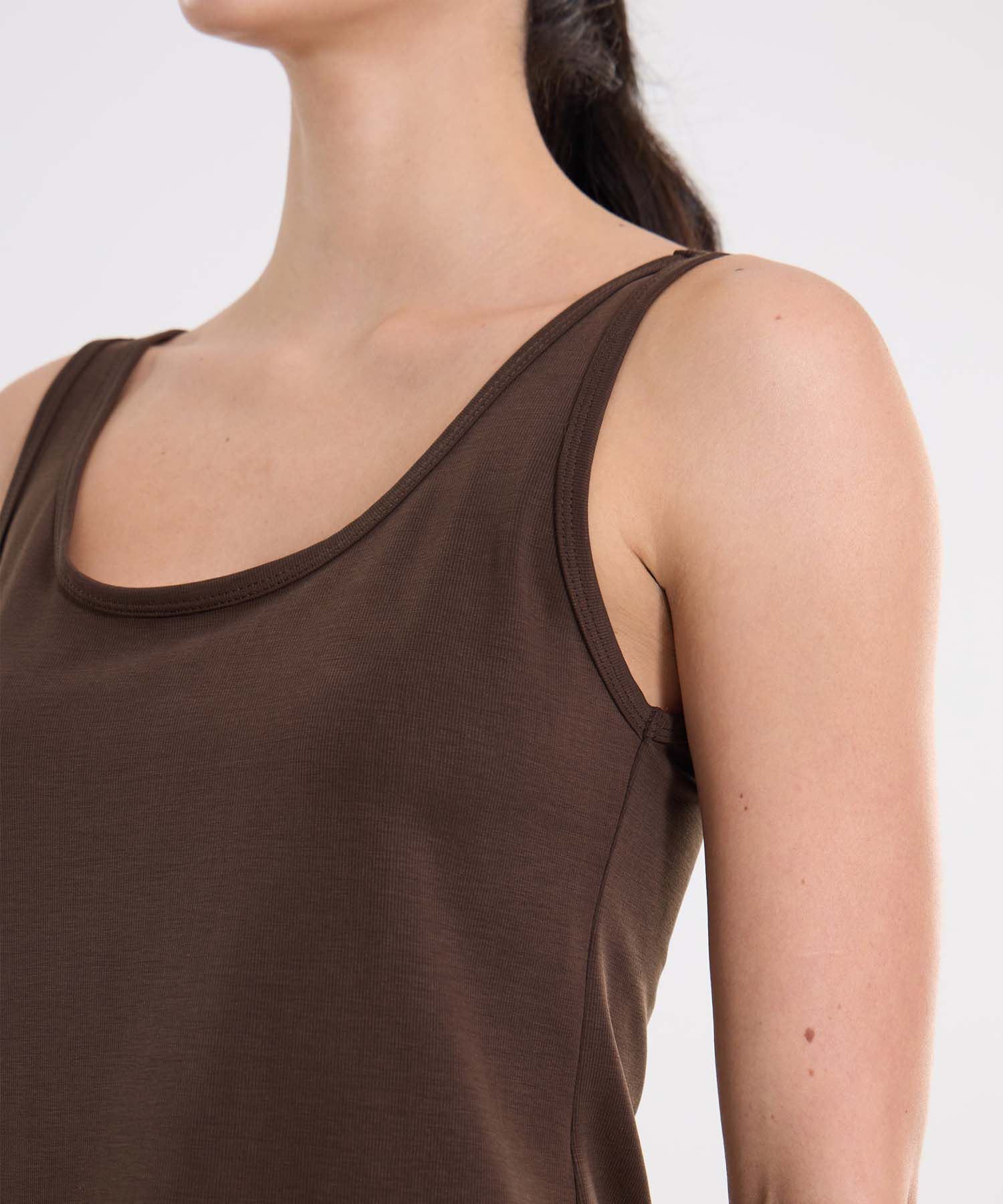 Camiseta Para Mujer CafeOscuro