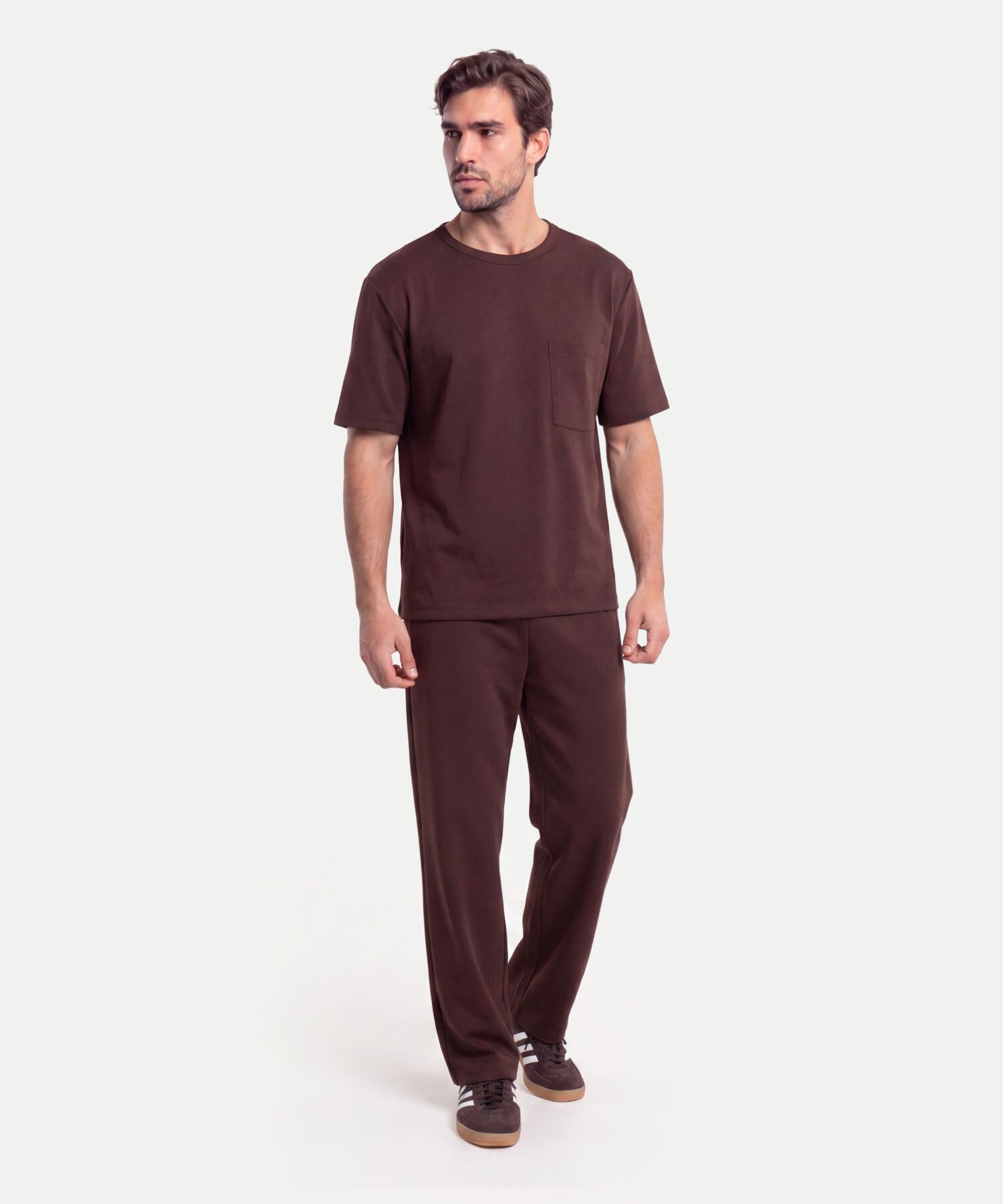 Camiseta Para Hombre CafeOscuro