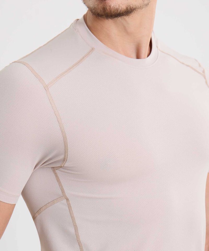 Camiseta Deportiva Manga Corta Regular Fit, Mocca