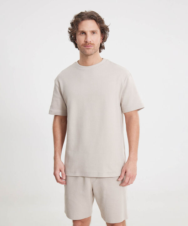 Camiseta Para Hombre Beige image number null