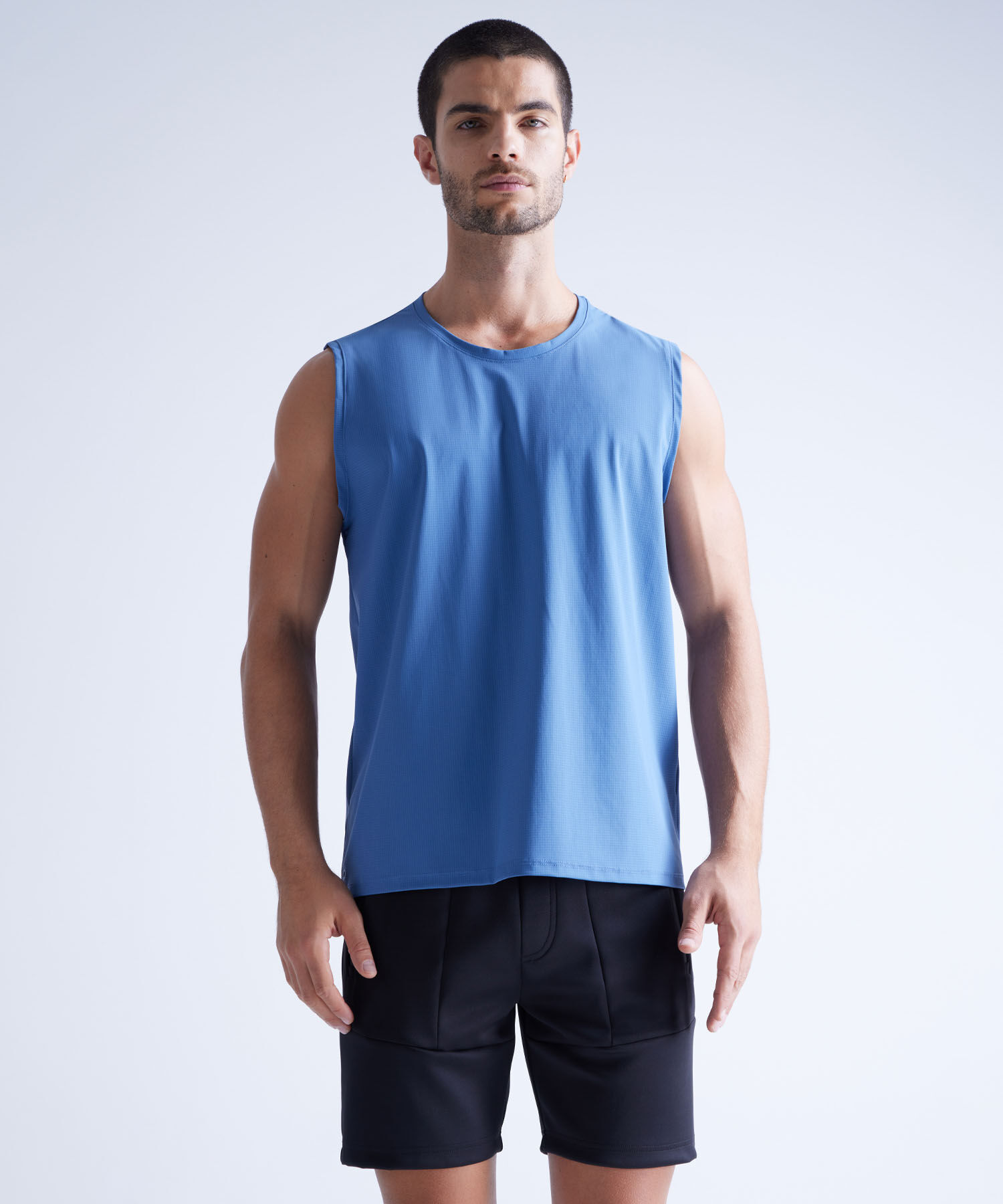 Camiseta Para Hombre AzulMedio