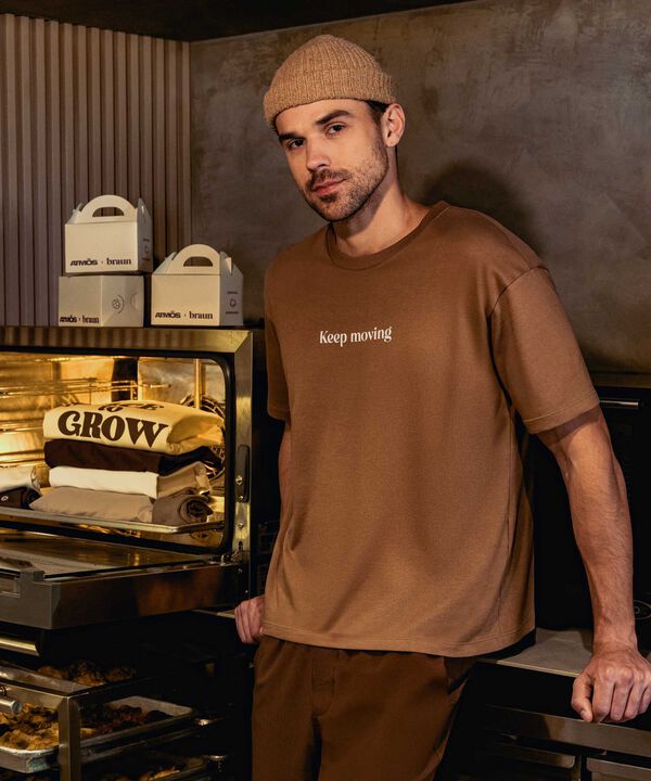 Camiseta Manga Corta Relaxed Fit, Mocca image number null