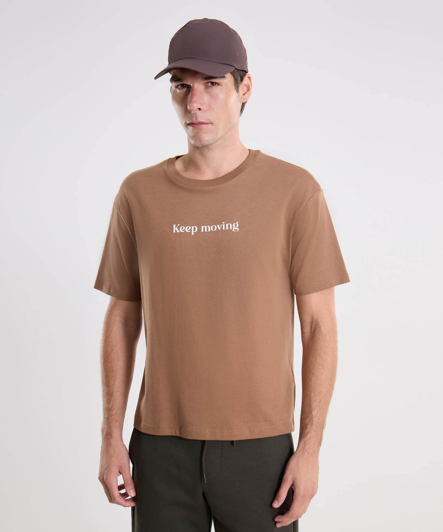 Camiseta Para Hombre Cafe