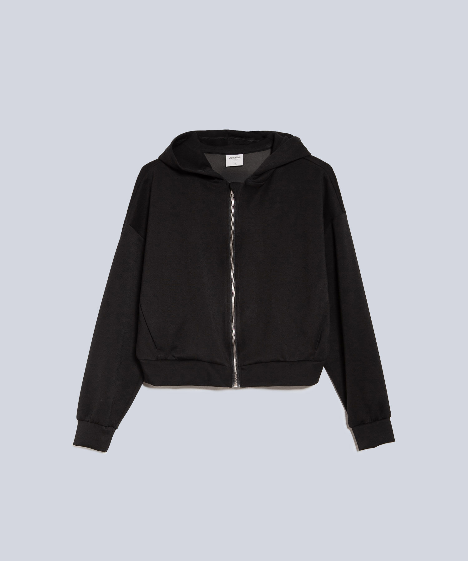 Hoodie Crop Full Zipper Plush