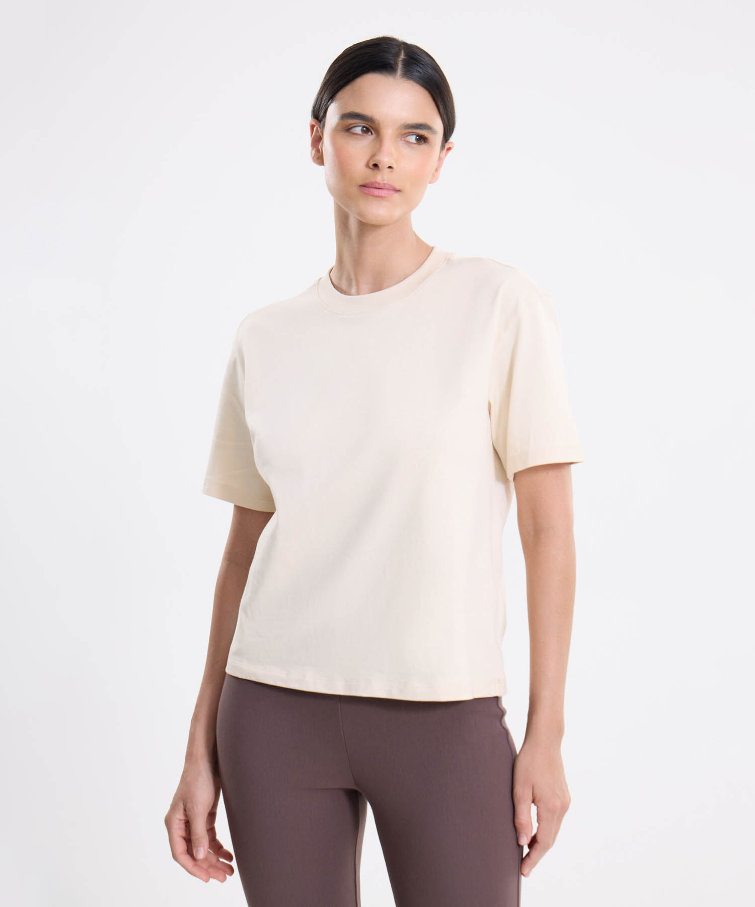 Camiseta Para Mujer Beige
