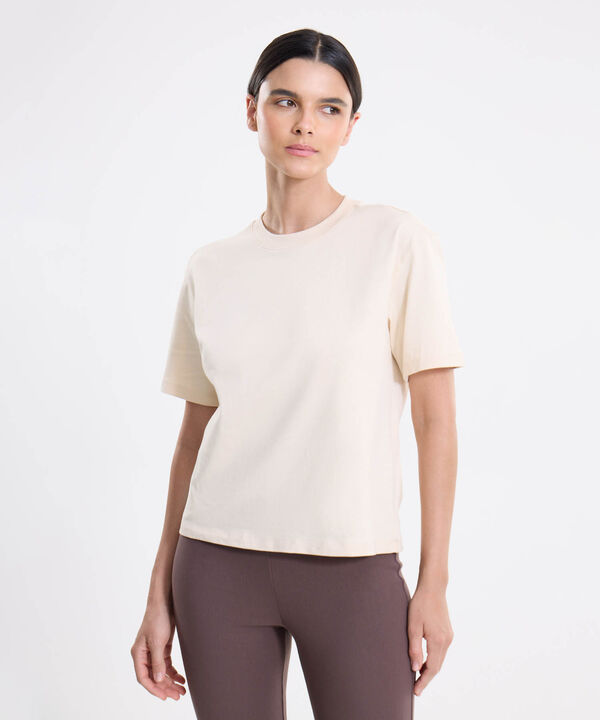 Camiseta Para Mujer Beige