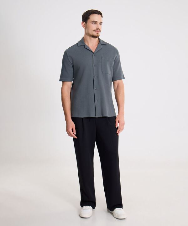 Camisa Para Hombre GrisOscuro