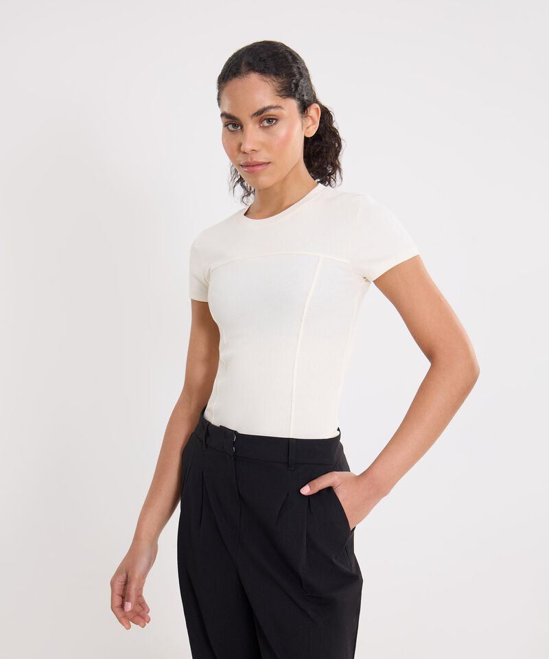 Camiseta Para Mujer Marfil
